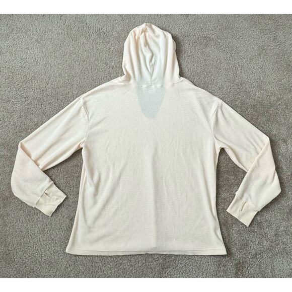 Buffbunny Light Fleece Yellow Hoodie in Love You A Latte Women’s Size Large - Picture 2 of 9